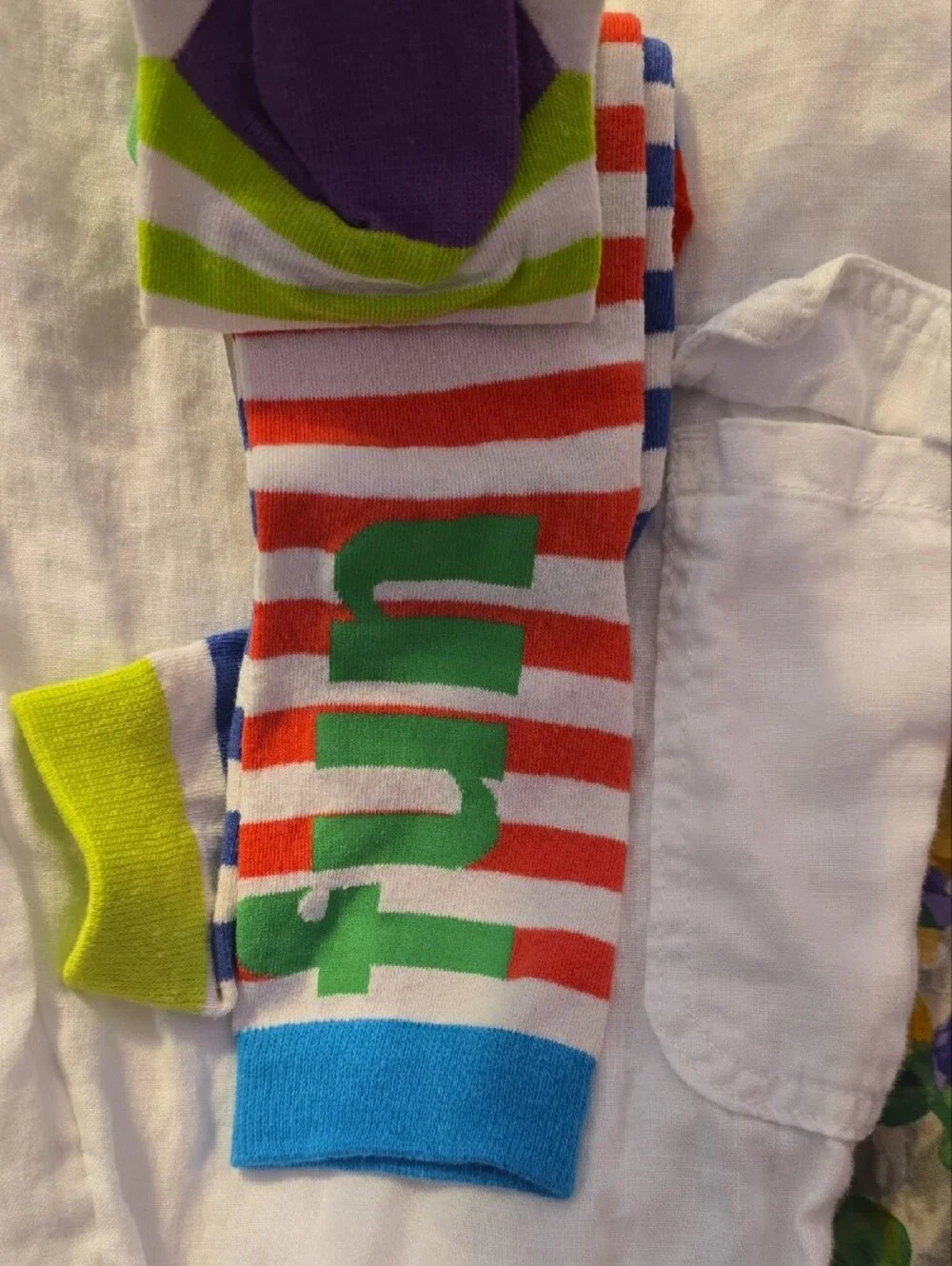 Girls'‎ Striped Pink & White Socks - 3 Pack